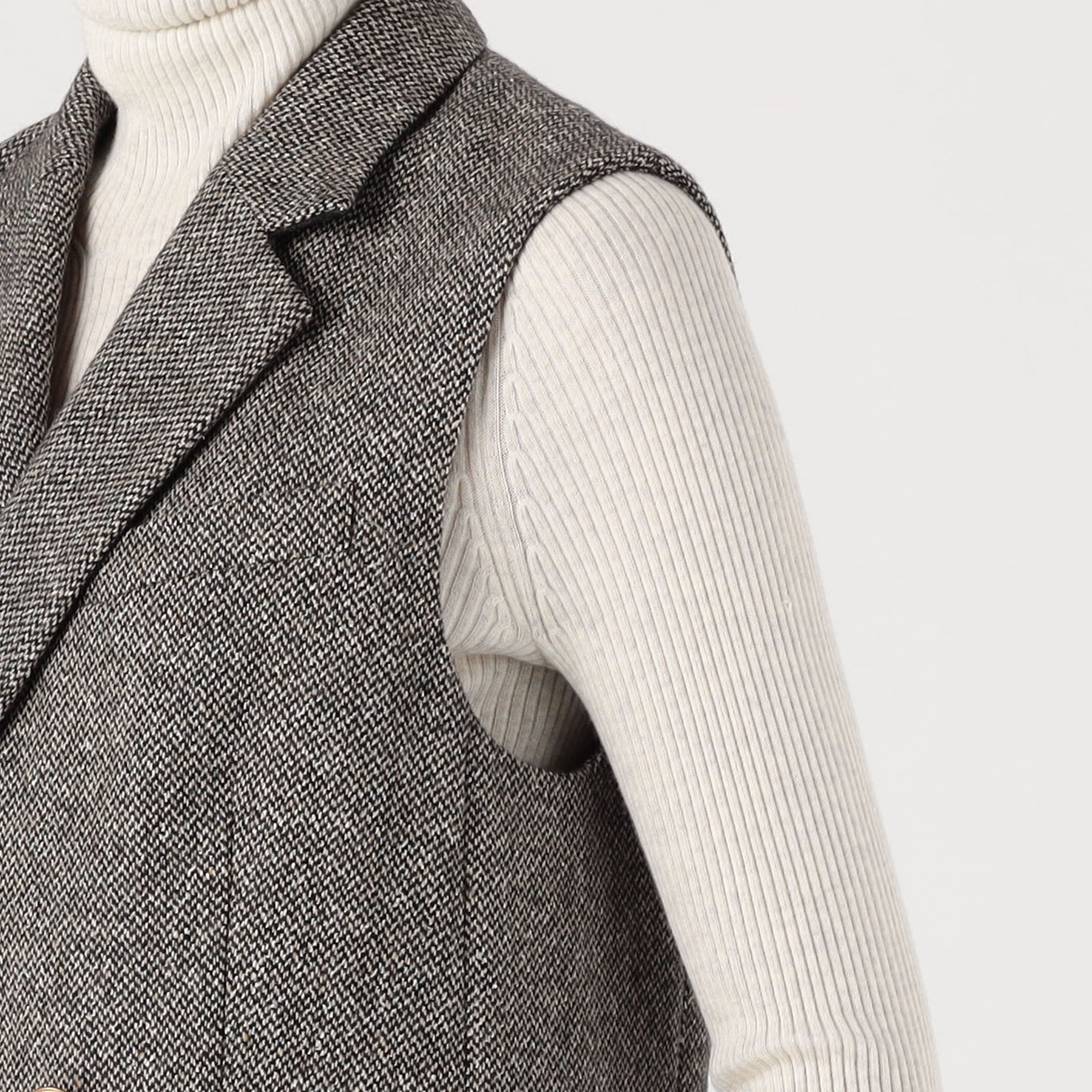 シルクミックスツイード ダブルブレストジレ｜トゥモローランド 公式通販