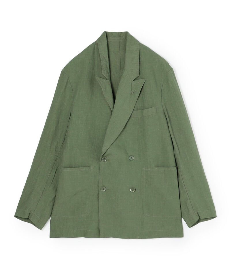 80リネン ダブルブレステッド4Bジャケット