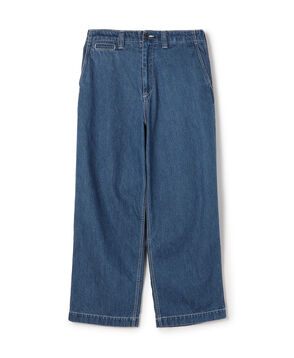 10ozデニム ワイドストレートパンツ