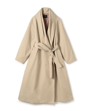 スムースクロス ベルテッドガウンコート
