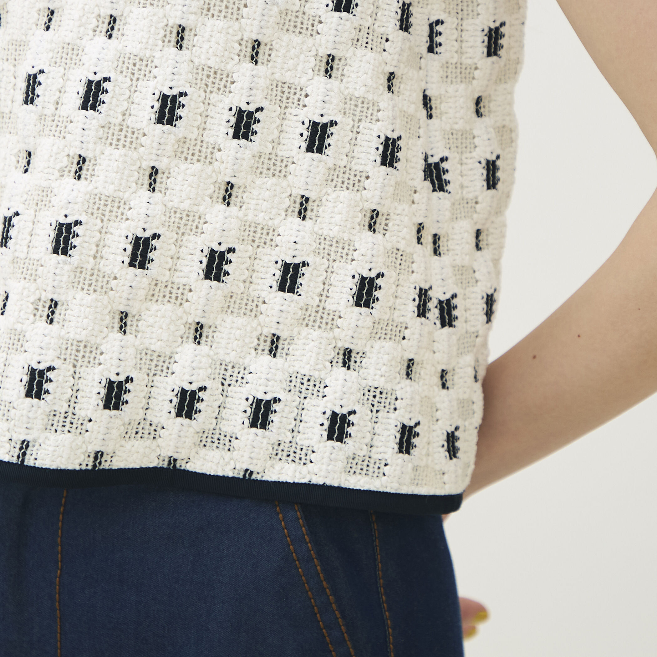 ​極美品✨トゥモローランド✨コロレラッセル フロンタブルトップス ベスト 36 ブロックトリコット フロンタブルトップス｜トゥモローランド 公式サイト