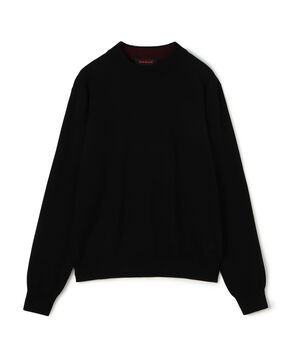 コットンカシミヤ プレーンモックネックプルオーバー