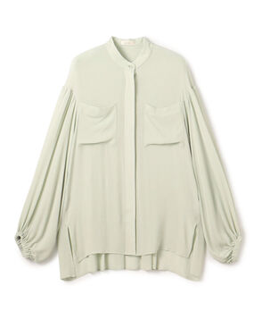 ダブルクレープ チュニックブラウス