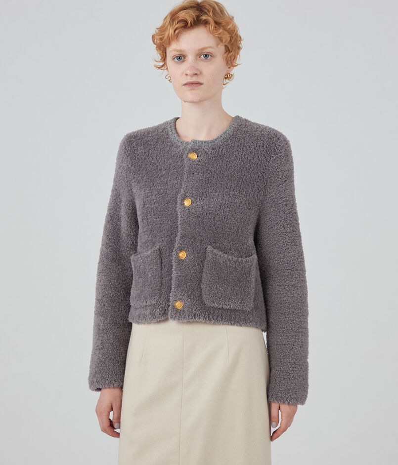 ムートン クルーネックカーディガン｜トゥモローランド 公式通販 