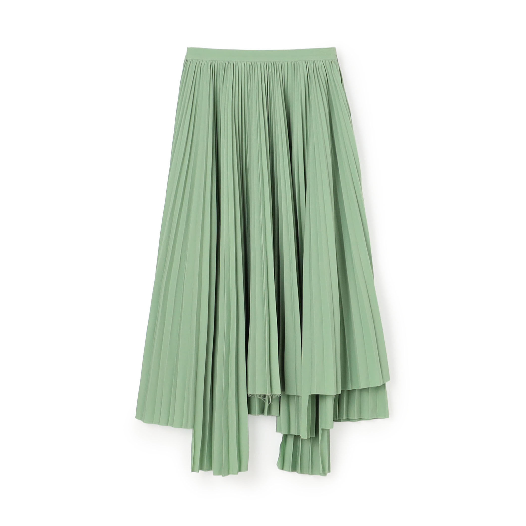 PLAN C PLEATED LONG SKIRT アシンメトリー プリーツスカート