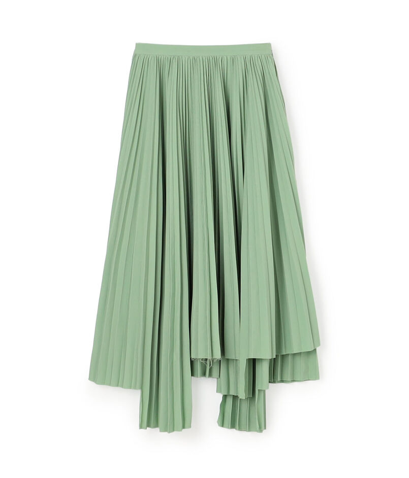 PLAN C PLEATED LONG SKIRT アシンメトリー プリーツスカート