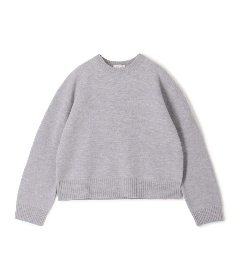 フェルテッドウール クルーネックニット