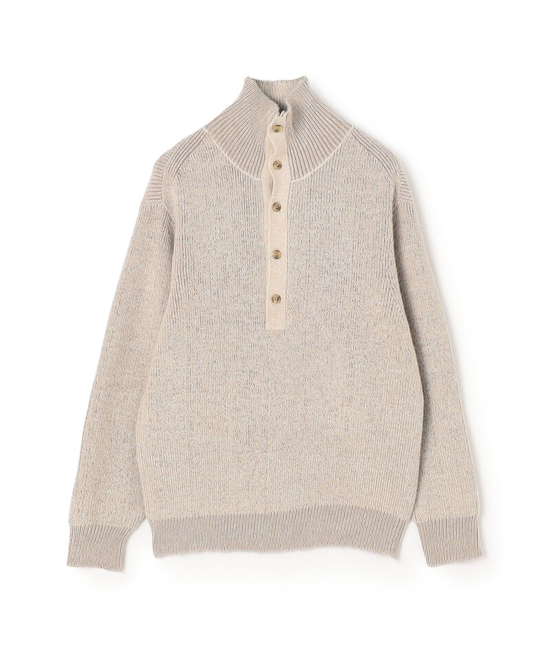 【WEB先行予約】TOMORROWLAND tricot アルパカ 片畦 スタンドネックポロニット