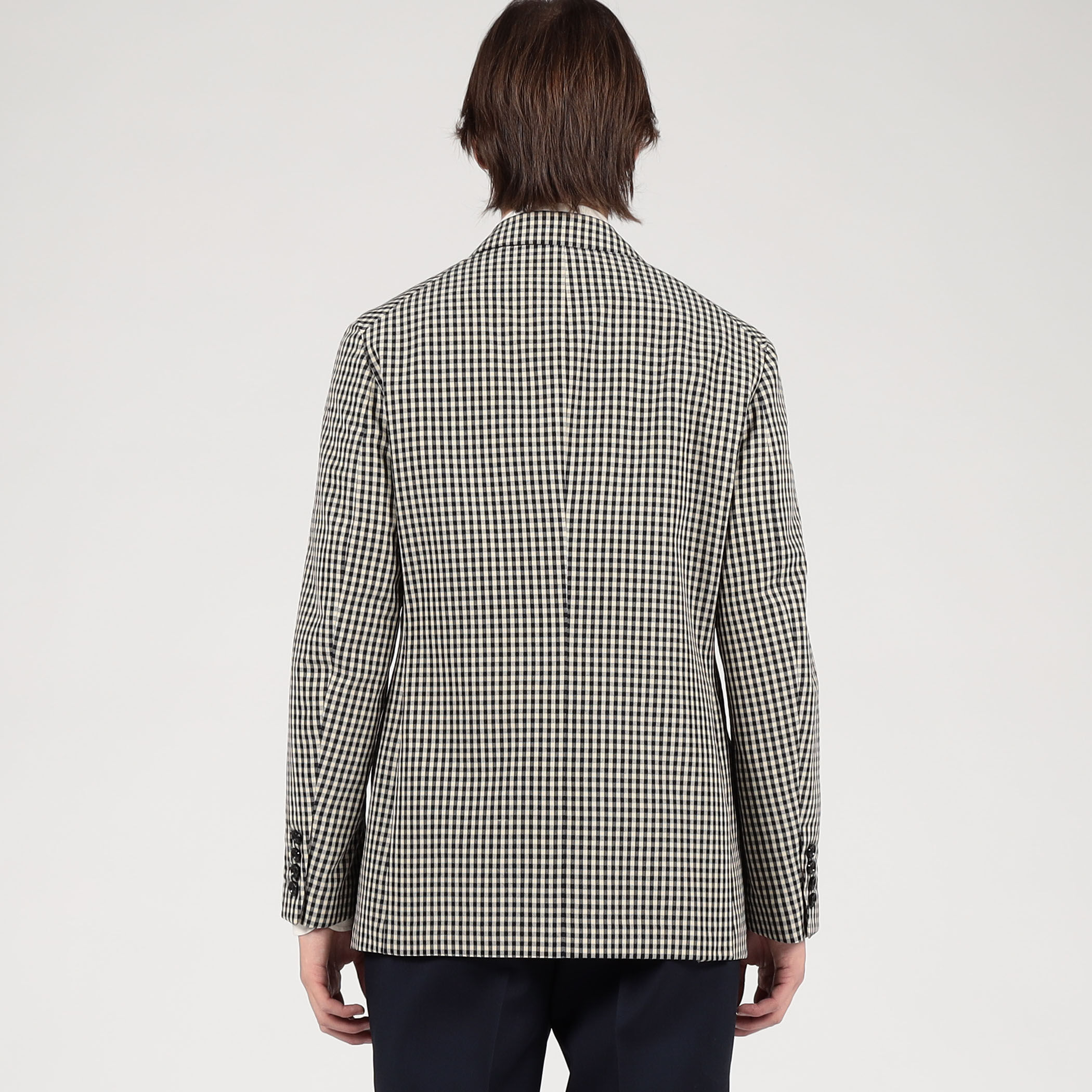 TOMORROWLAND PILGRIM シルクカシミア ギンガムチェック ダブルブレス