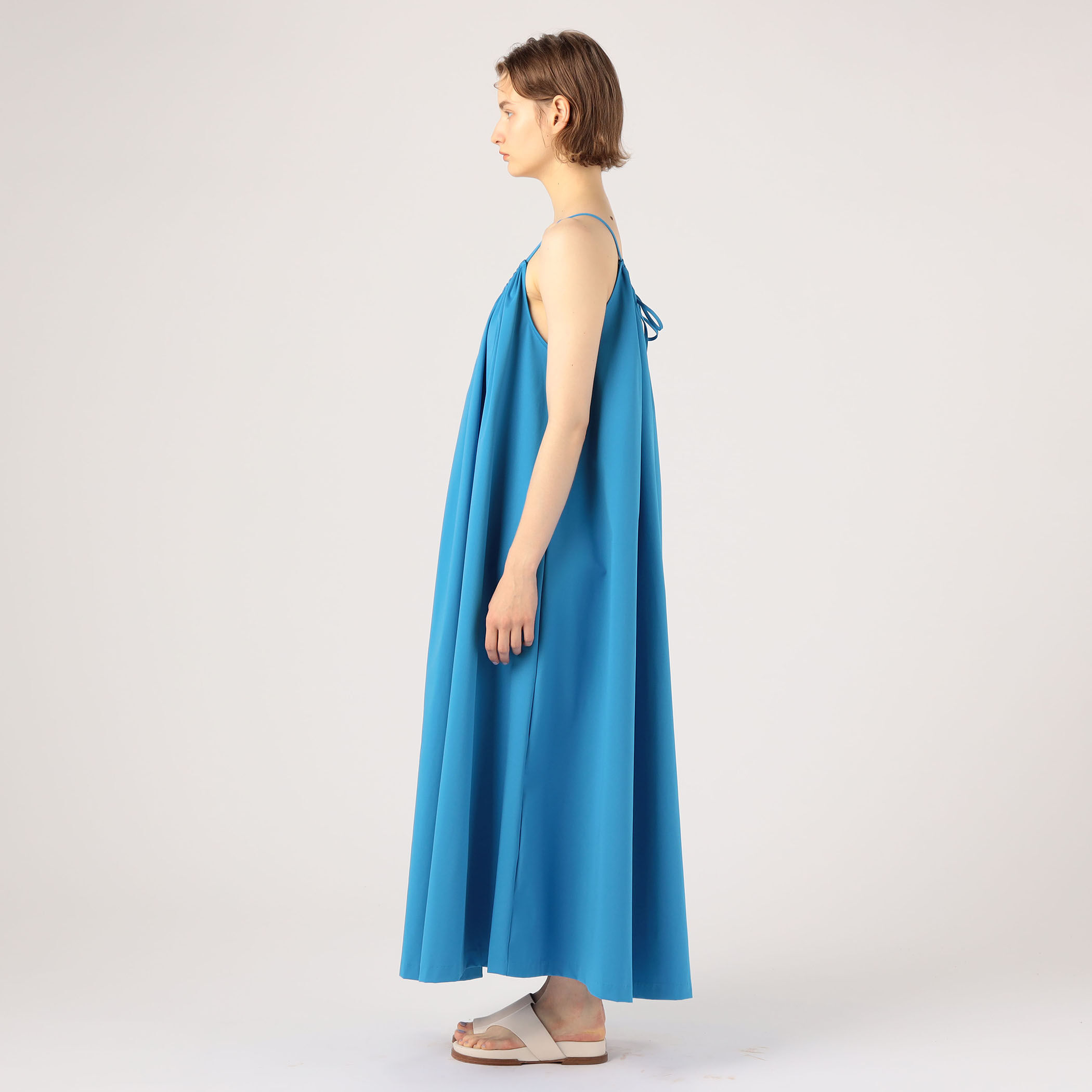 CABaN コンパクトストレッチ ギャザーワンピース