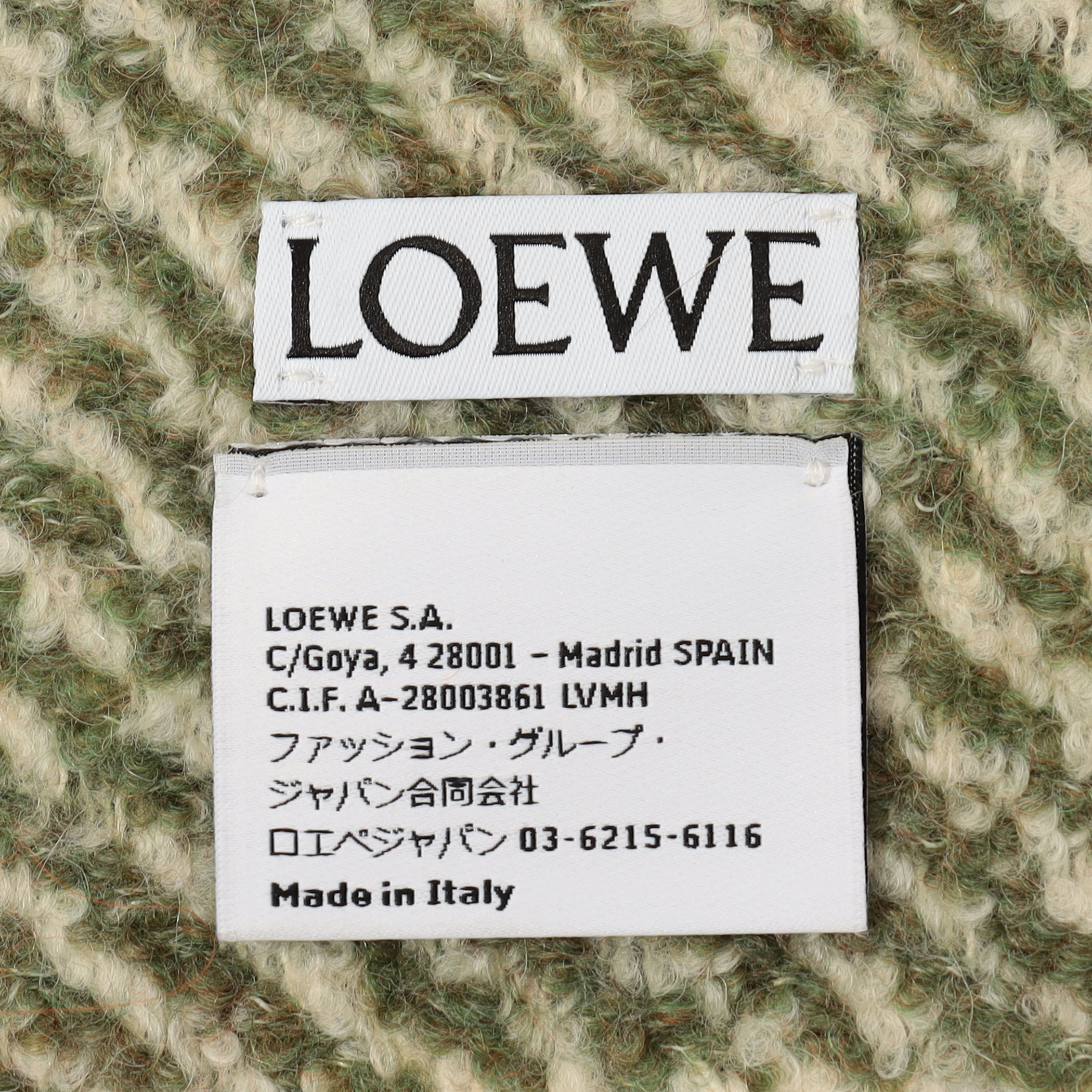 LOEWE アルパカウール ロゴスカーフ｜トゥモローランド 公式サイト