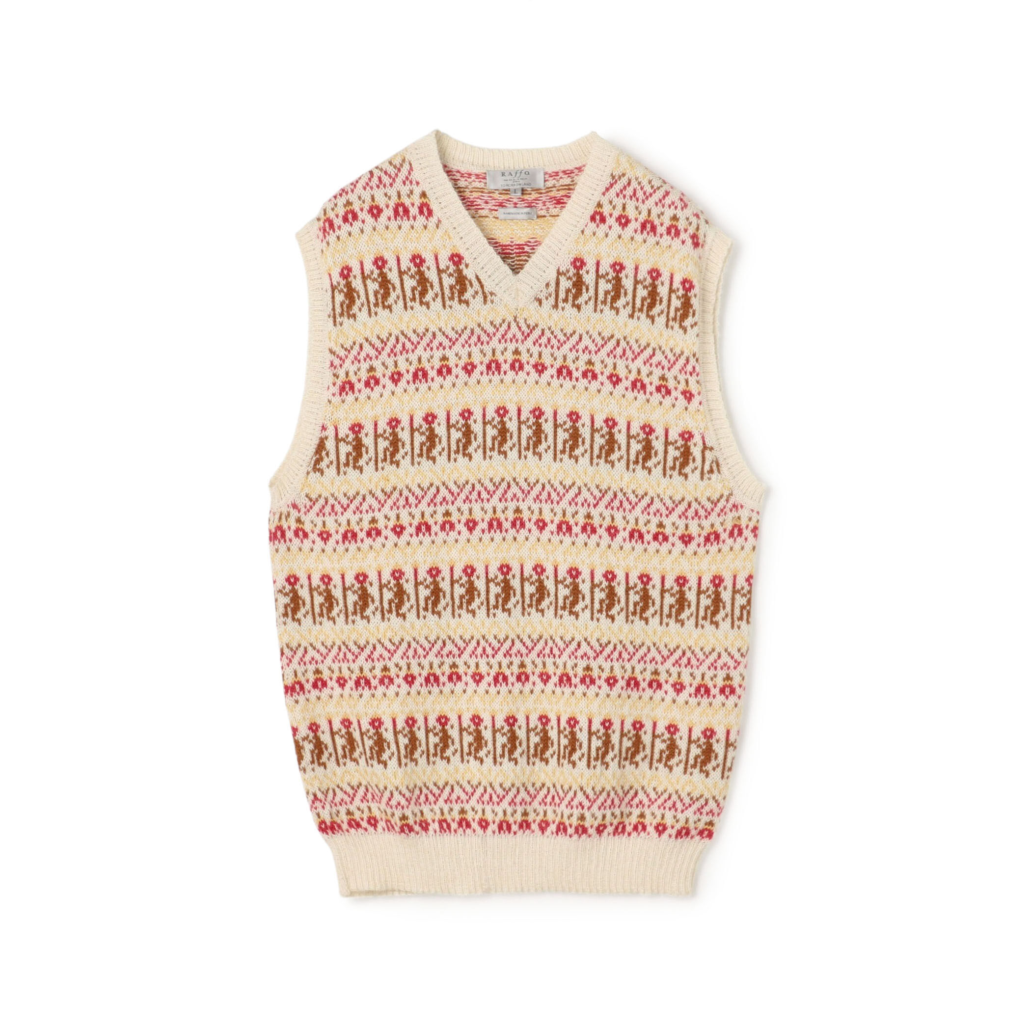 別注】Raffa Molina フェアアイル Vネック ニットベスト