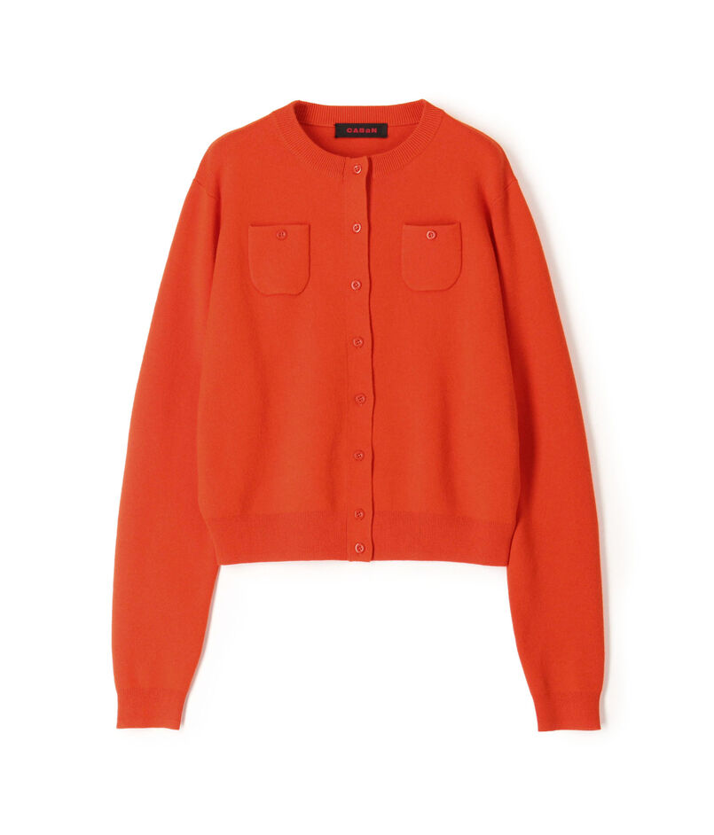 CABaN コットンカシミヤ クルーネックカーディガン