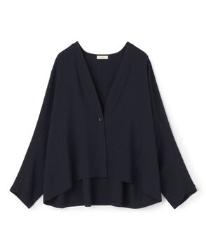 ジャージーライクジョーゼット カラーレスジャケット
