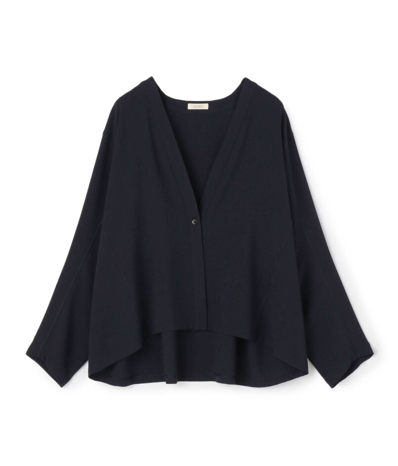 ジャージーライクジョーゼット カラーレスジャケット