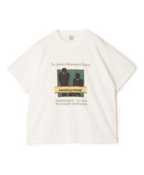 MAISON et VOYAGE コットン プリントTシャツ