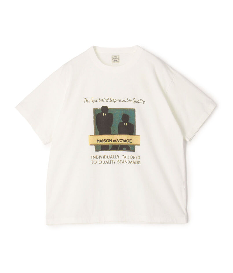 MAISON et VOYAGE コットン プリントTシャツ
