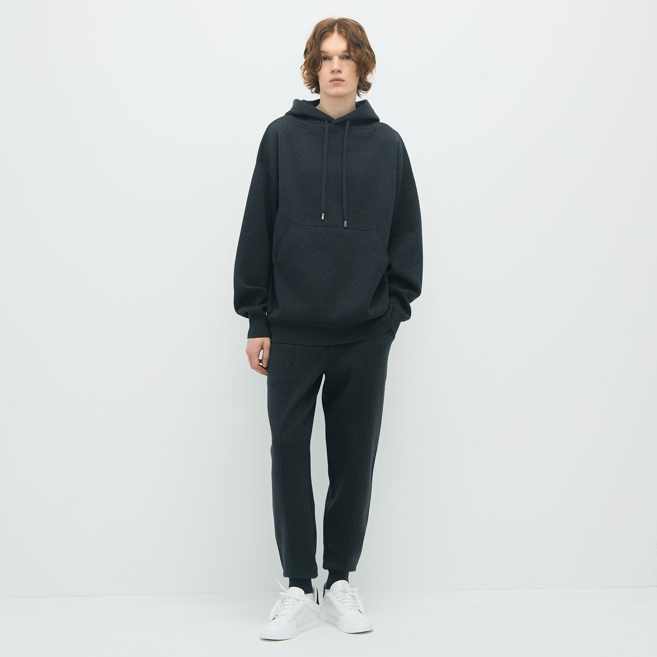 キャバン コットンカシミヤ パーカー　オレンジ　ユニセックス キャバン コットンカシミヤ パーカー オレンジ ユニセックス キャバン