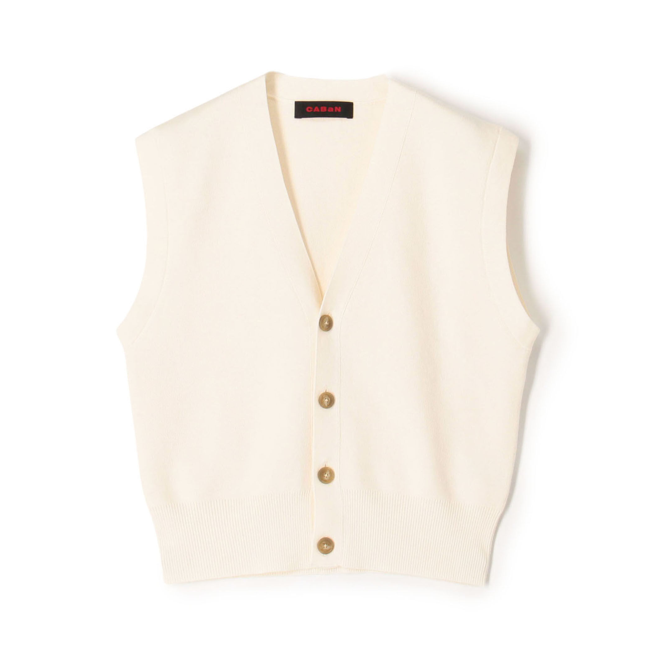 コットンカシミヤ Vネックドロップショルダーベスト｜トゥモローランド