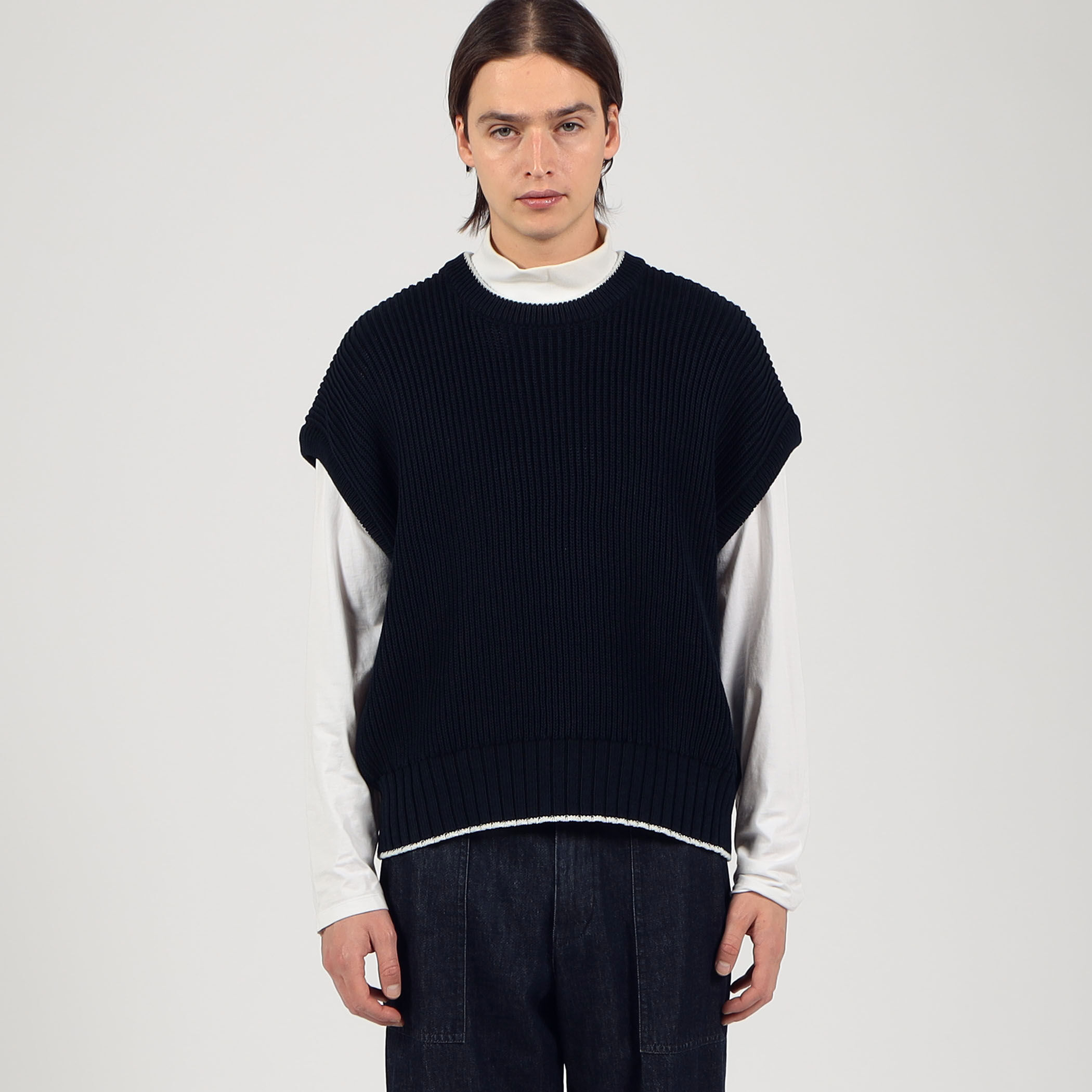 INSCRIRE◆ニットベスト(薄手)/--/コットン/IVO/l19SS-K3 KOEISTORE ニットベスト レディース 春 夏 春夏 黒 ニット