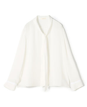 シアーレースコラージュ ボウタイナローブラウス