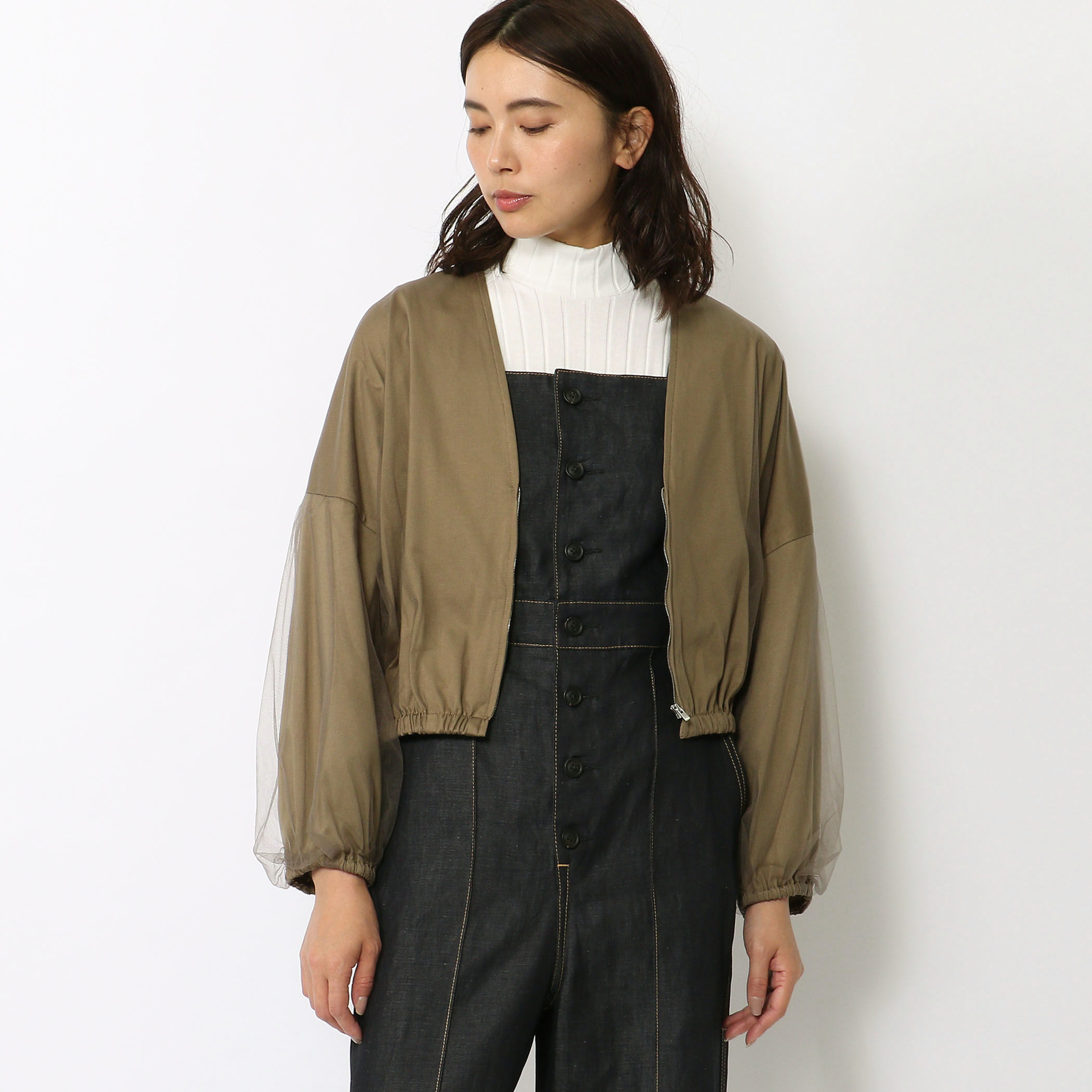 チュールコンビ ショートブルゾン｜トゥモローランド 公式通販