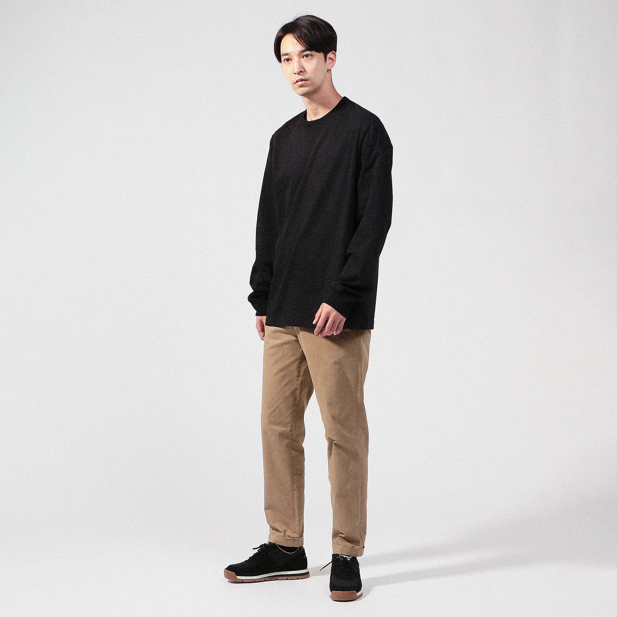 fitfor BASIC LONG SLEEVE TEE コットン クルーネックロングスリーブ