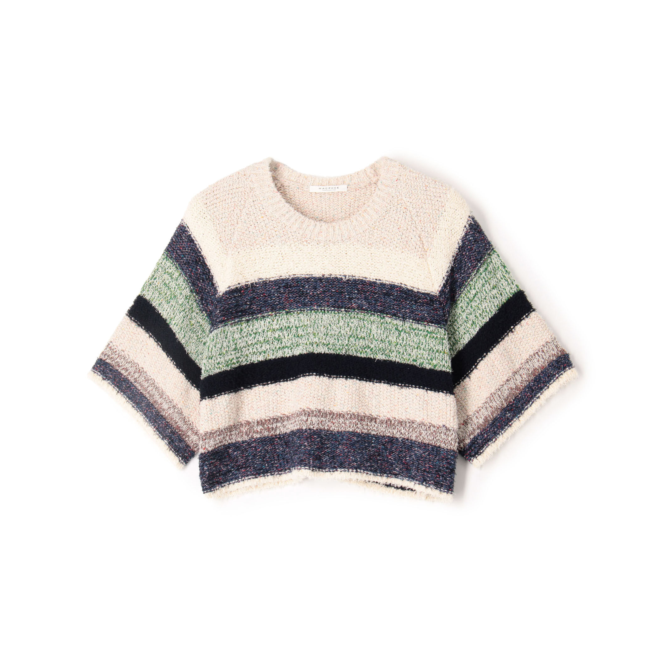 ツイードボーダー ハーフスリーブプルオーバー｜トゥモローランド 公式通販