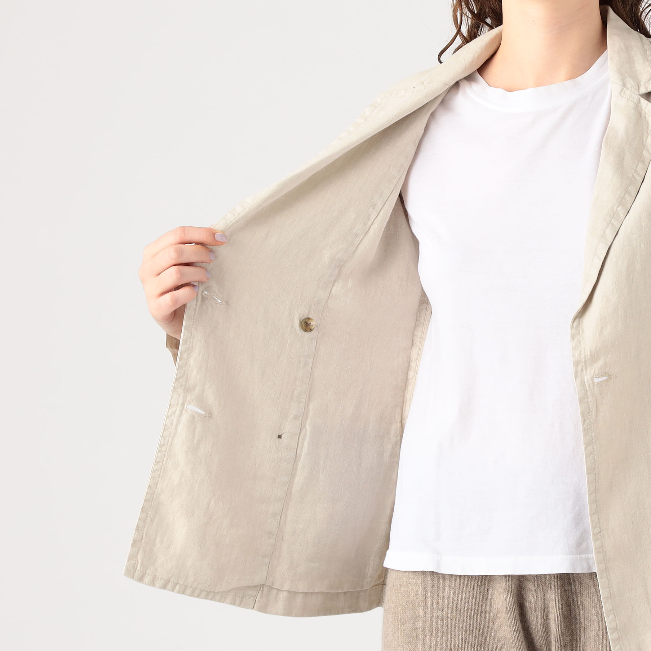 リネン ダブルブレストジャケット WKOH2600｜トゥモローランド 公式通販