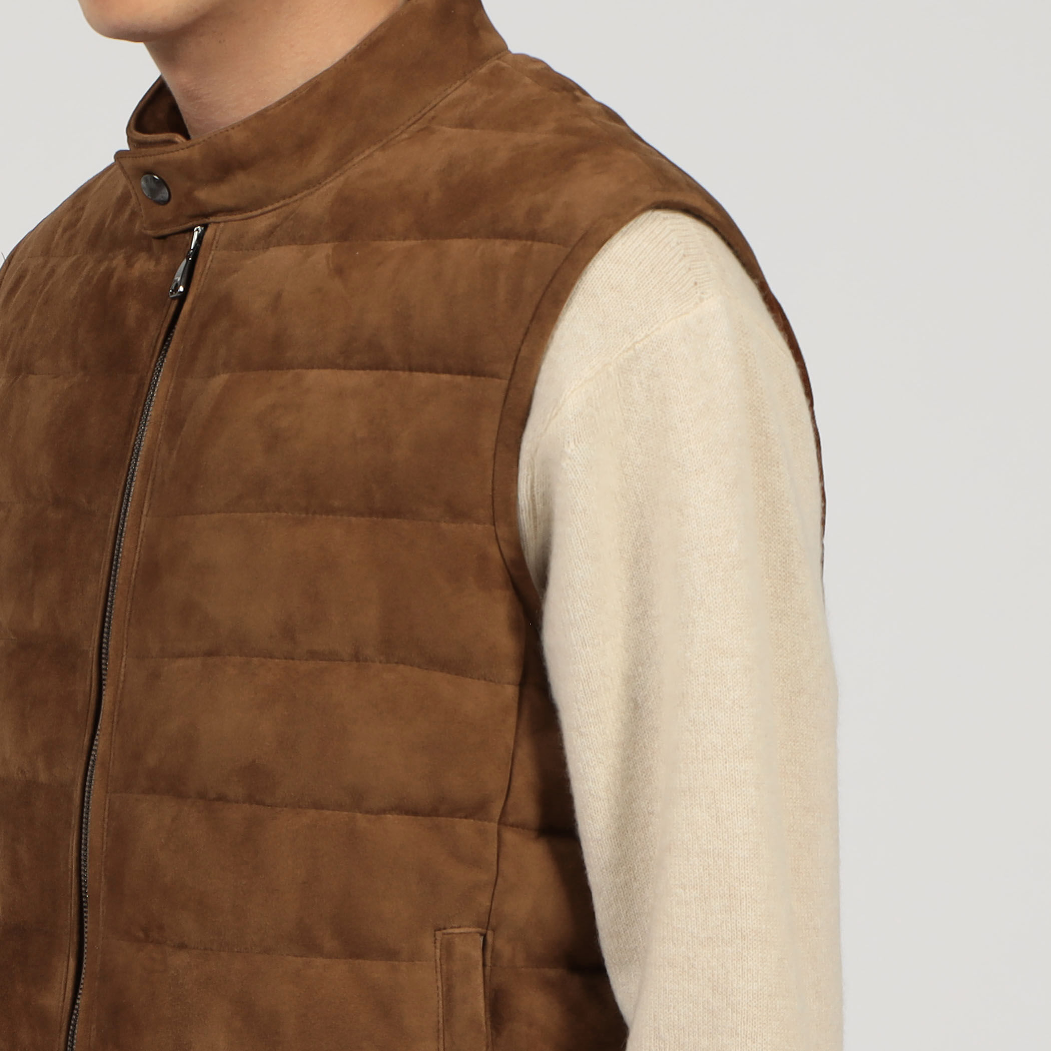 別注】EMMTI JURI DOWN VEST スエード ダウンベスト