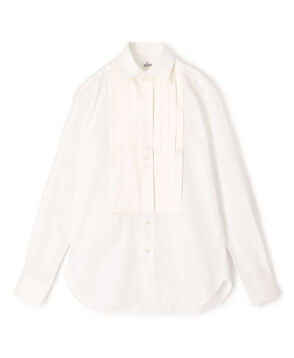 Sebline PLEATED SMORKING SHIRT コットン ブザムシャツ