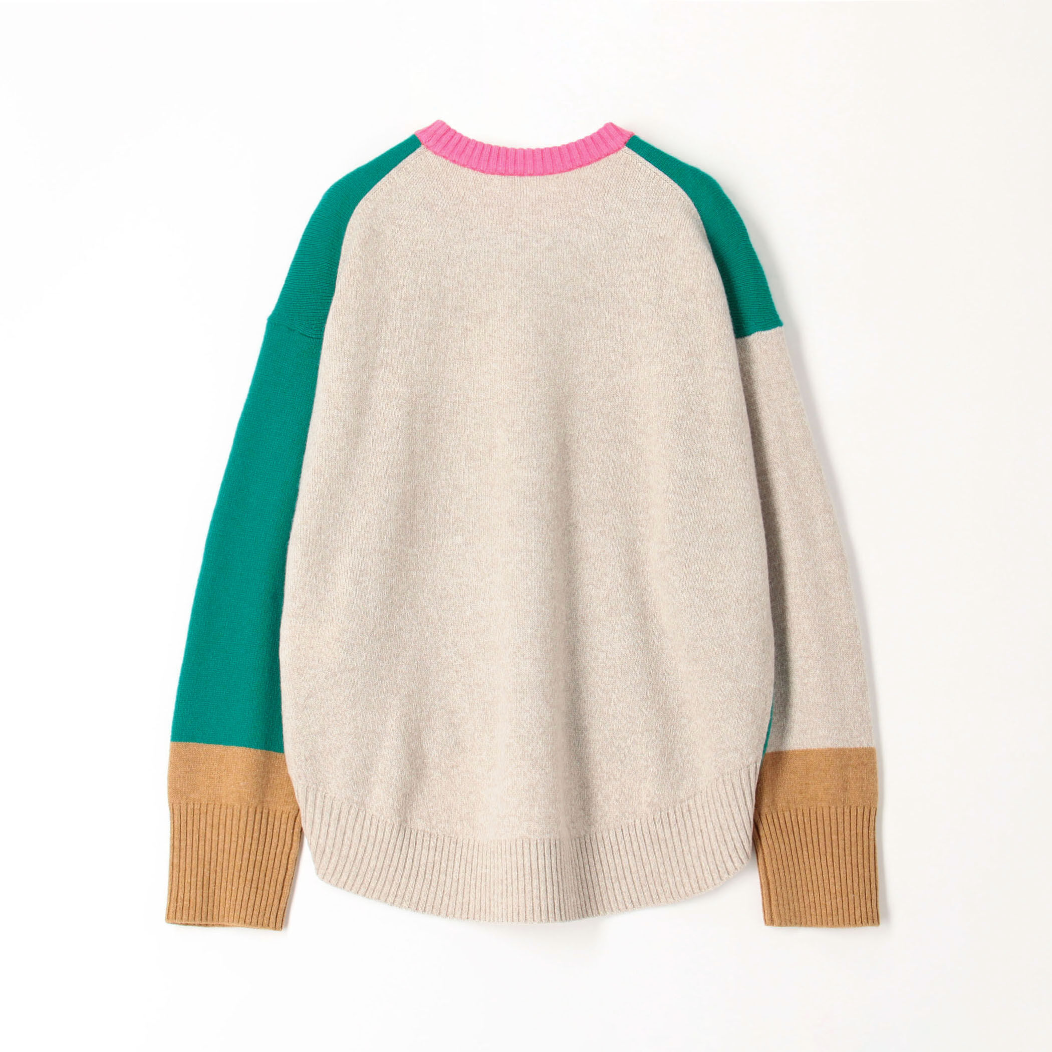 美品 S MACPHEE ケーブル編み クルーネックニット 綿 青