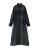 HYKE SHEER PLAID DRESS