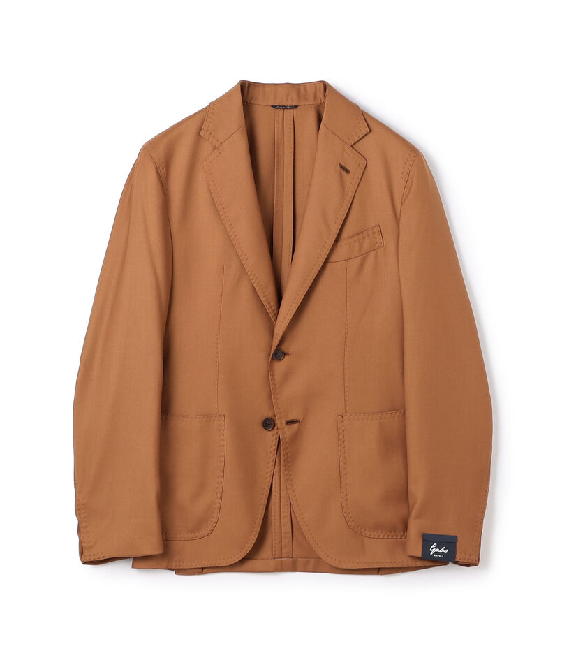 GABO ウールシルク シングルブレステッド2Bジャケット