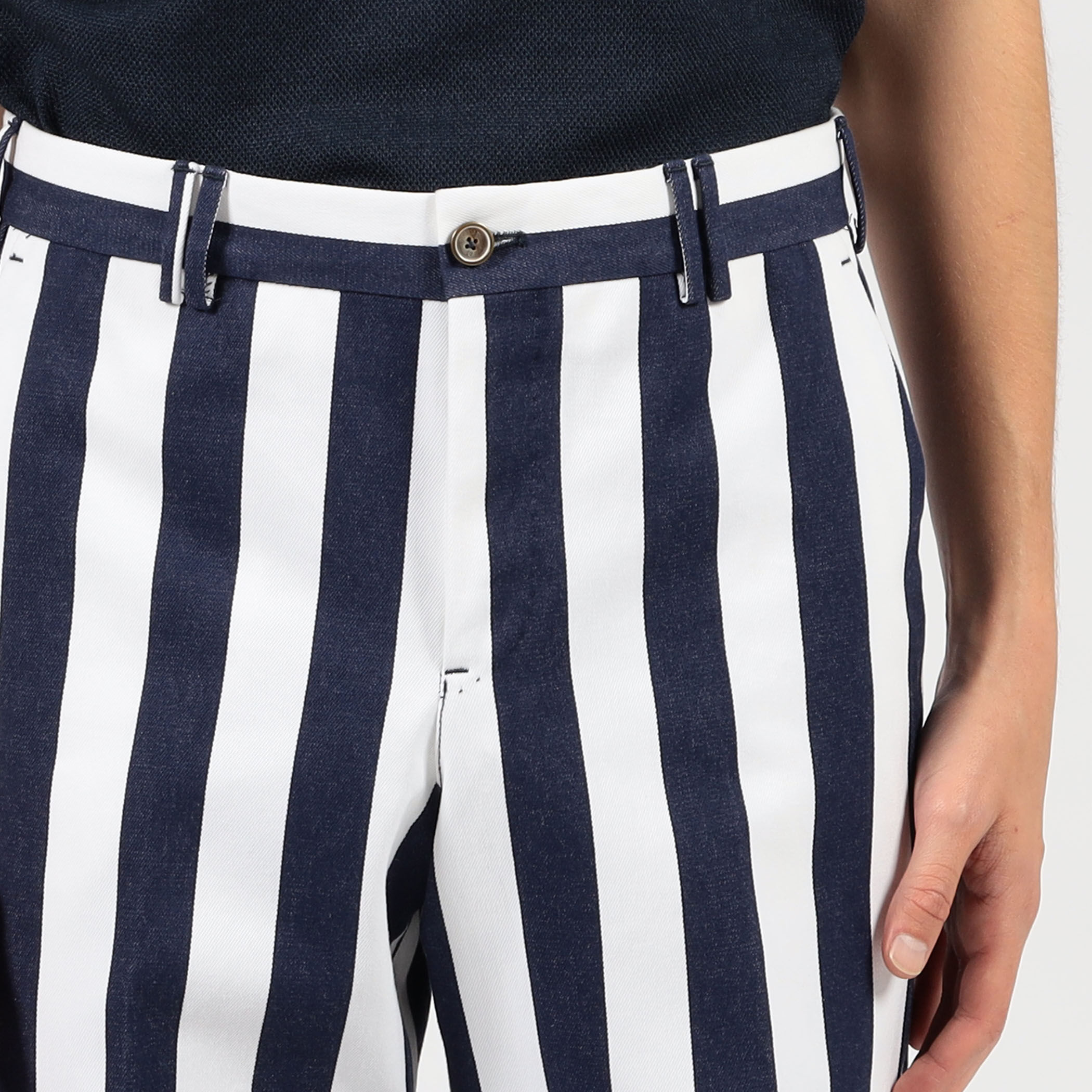 PT TRINO MICHEAL コットンストライプスラックス｜トゥモローランド