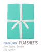 プレーンリネン フラットシーツ（セミダブル～ダブル）