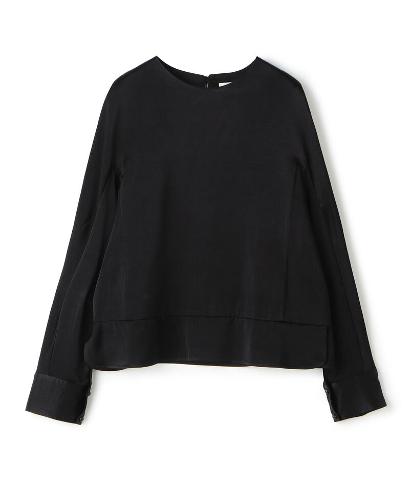 レーヨンサテン クルーネックプルオーバー