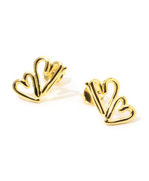 BAR Jewellery TWO HEARTS ゴールドピアス