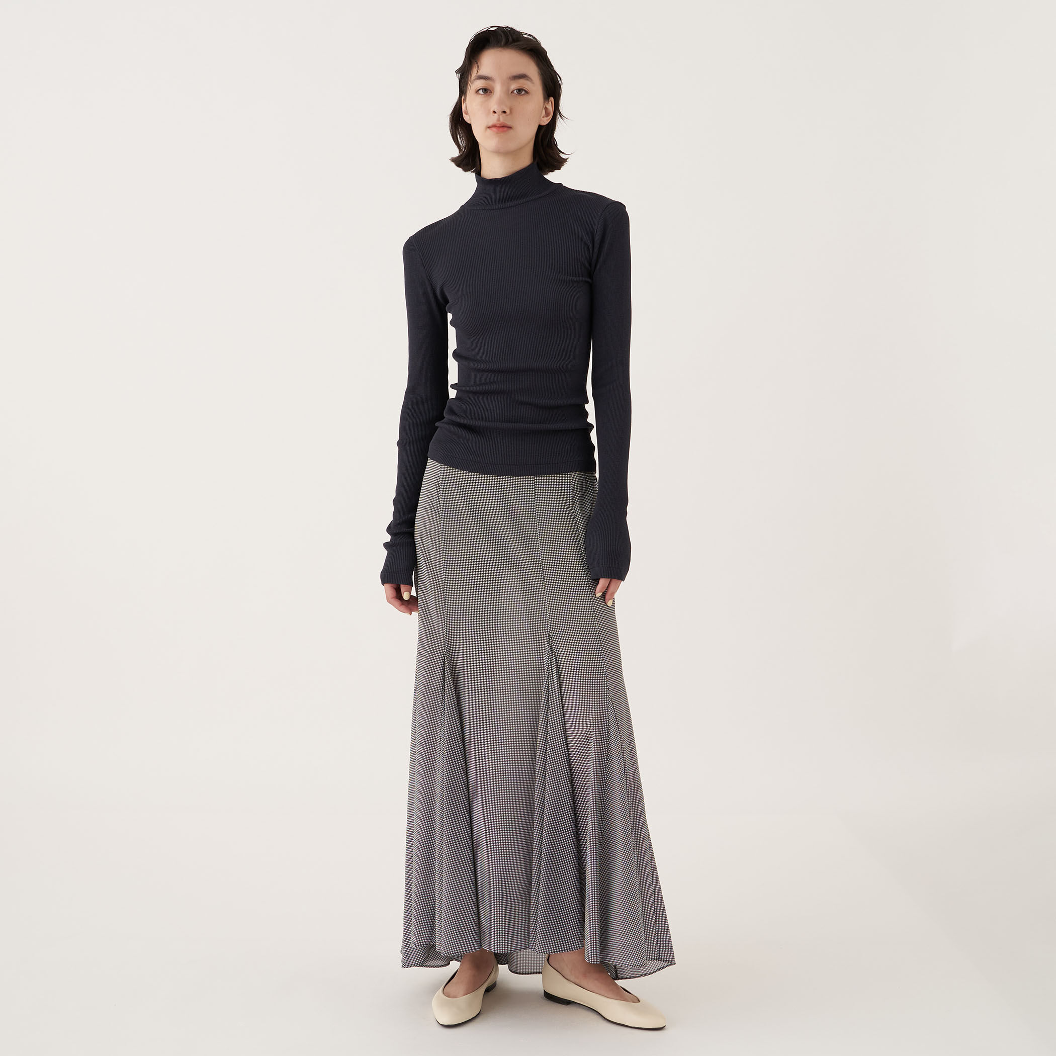 Sheglit リボン付き フレアスカートフィッシュテールスカート Sheglit リボン付き フレアスカートフィッシュテールスカート