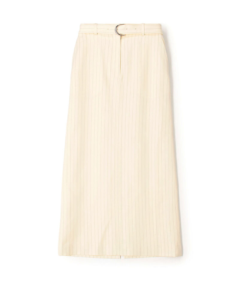 ウールドスキン ベルデッドストレートスカート