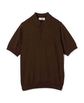 シルクコットン ニットポロシャツ SESIA