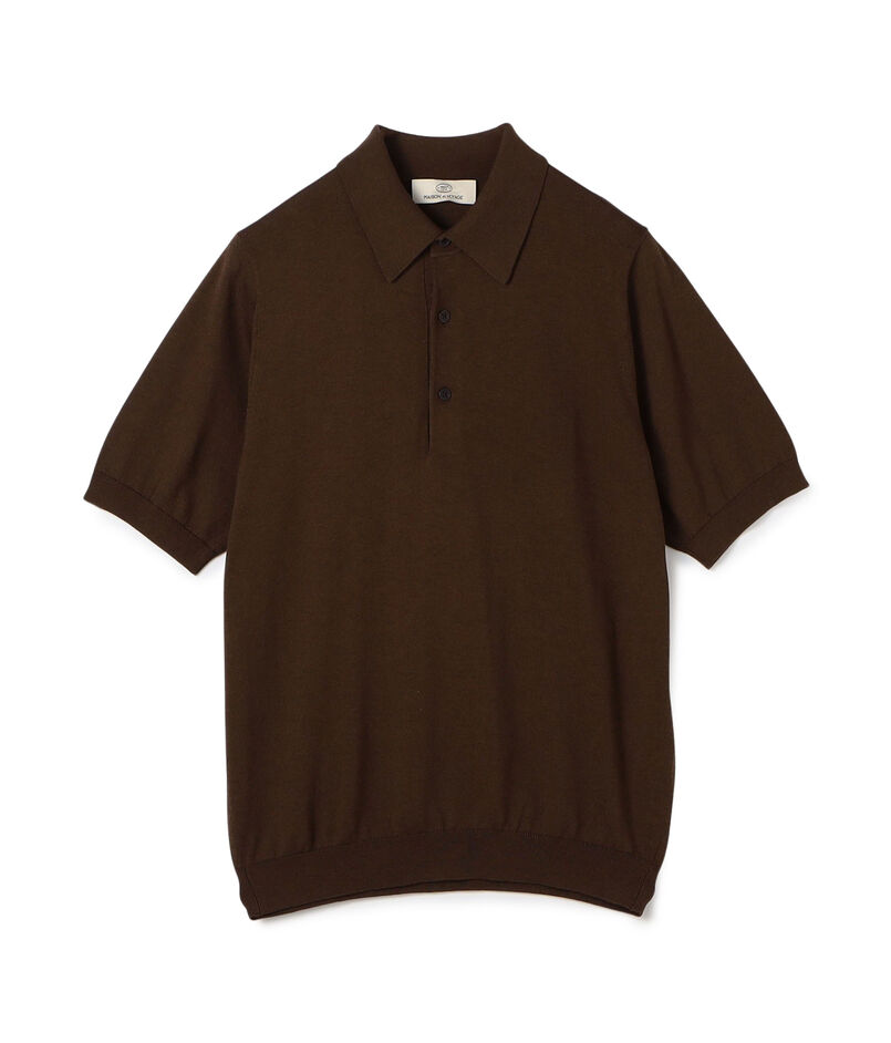 シルクコットン ニットポロシャツ SESIA