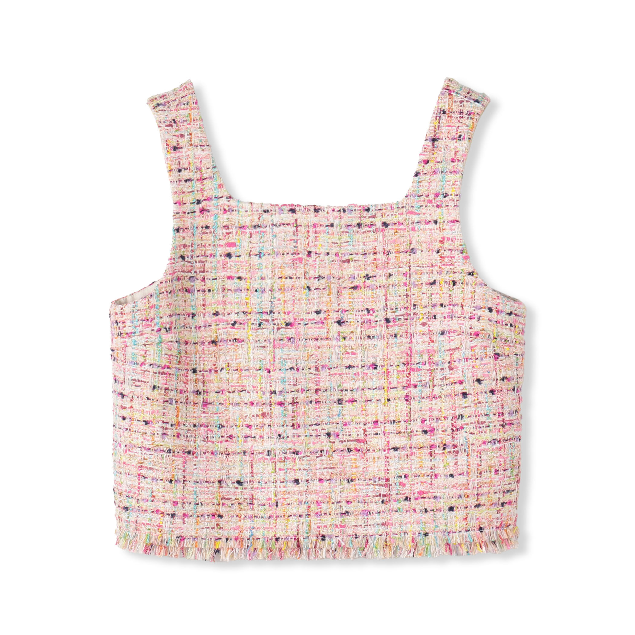 コロレファンシーツイード スクエアネックトップス｜トゥモローランド