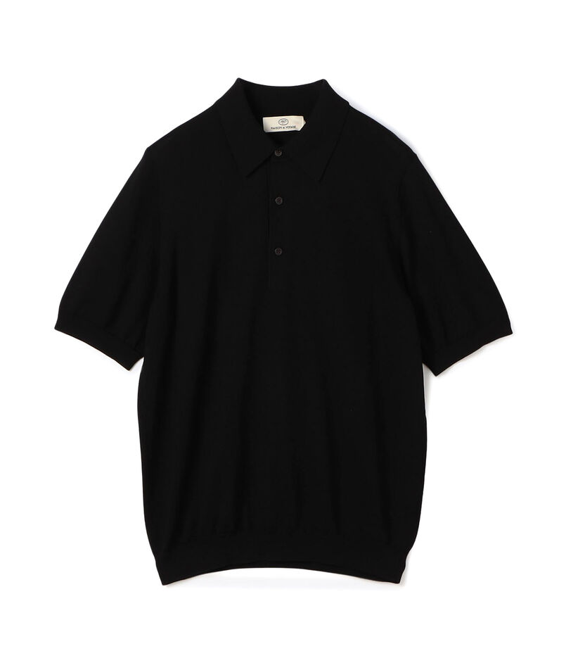 シルクコットン ニットポロシャツ SESIA