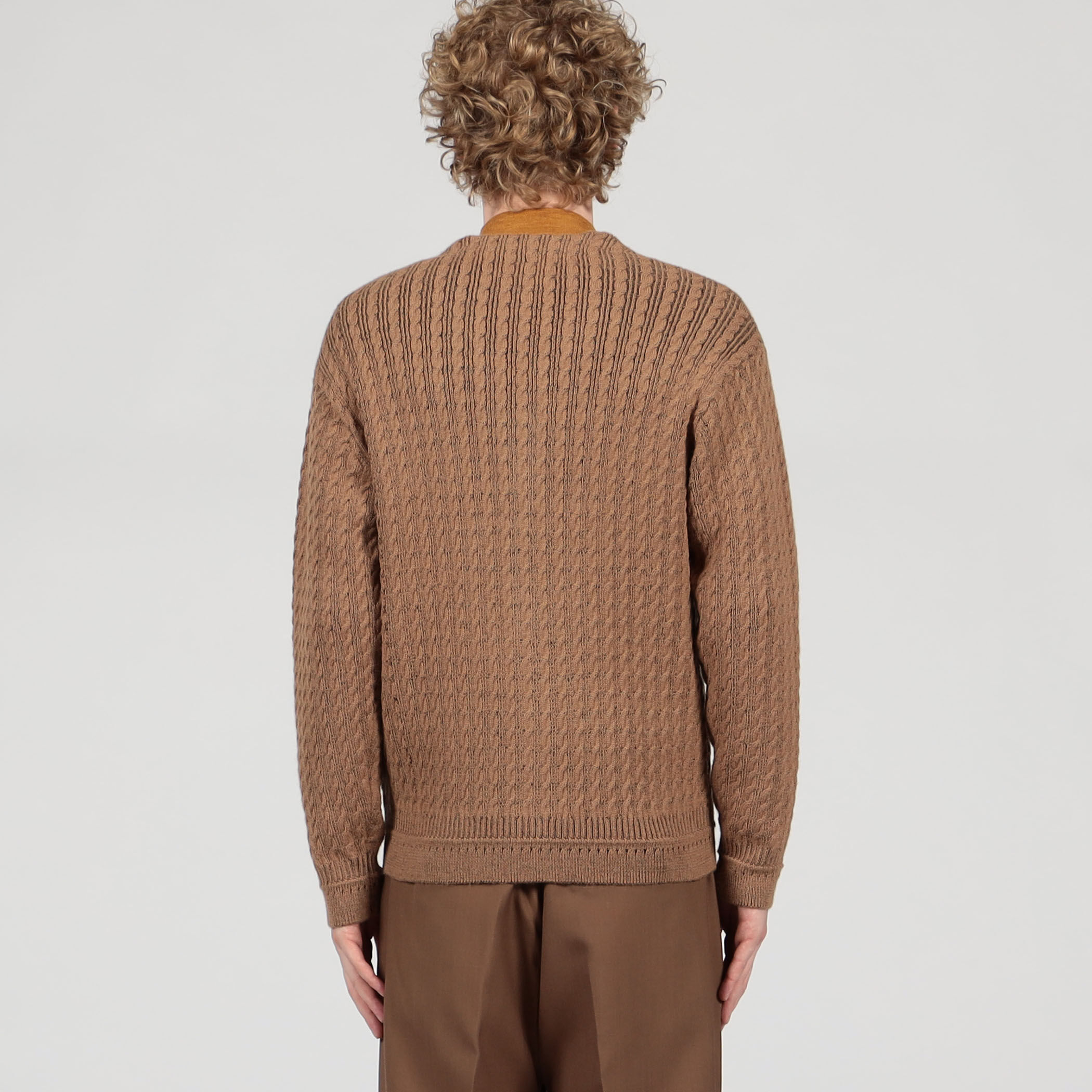 TOMORROWLAND tricot アルパカポリエステルケーブル Vネック