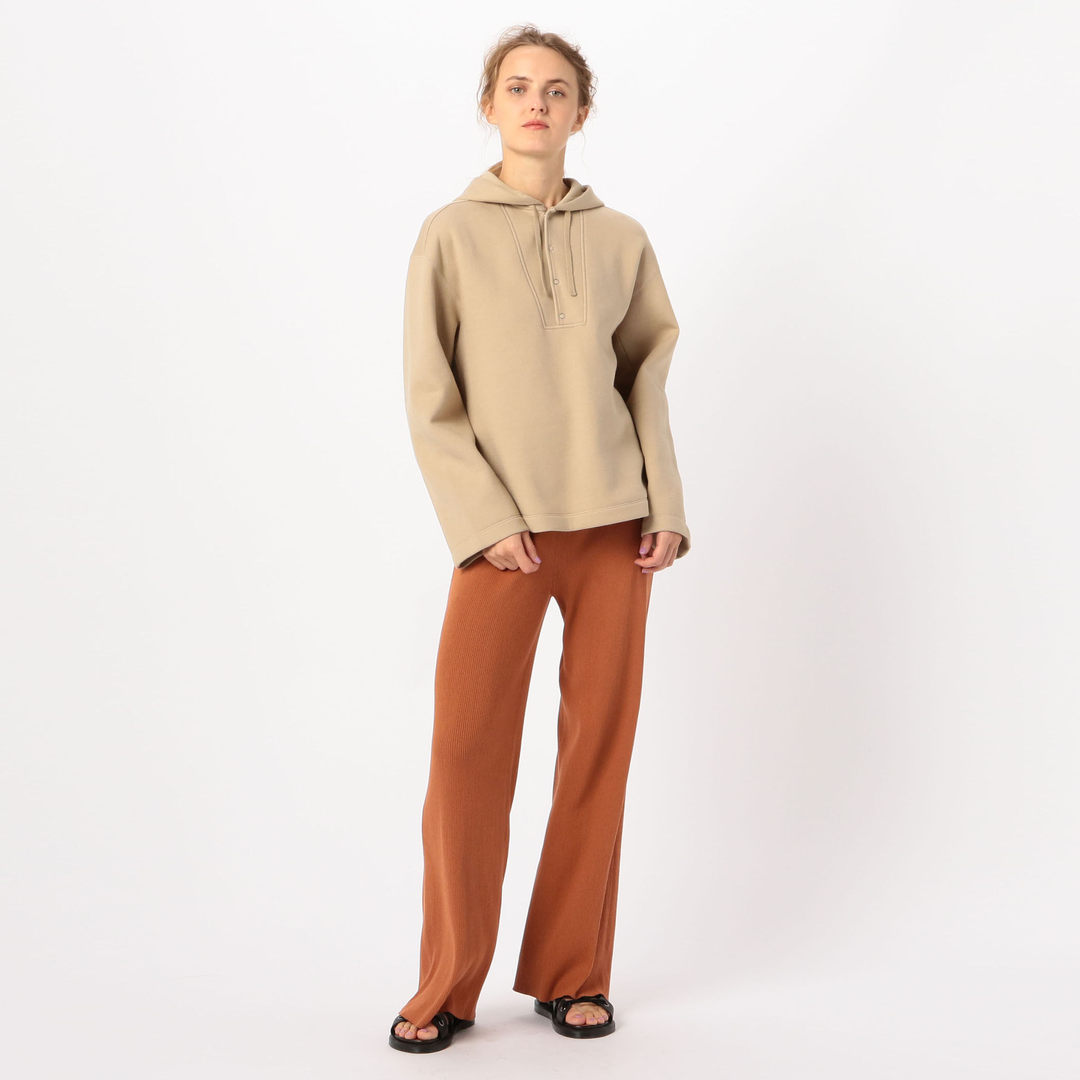 ギザコットンリブ ストレートパンツ｜トゥモローランド 公式通販