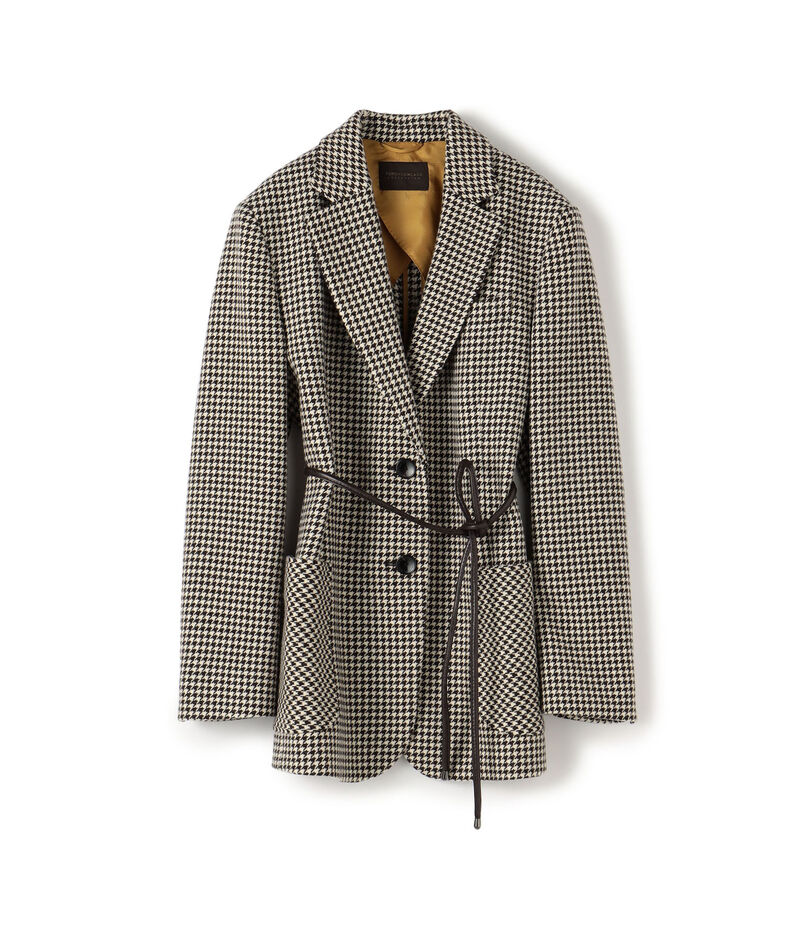 ブラウニーハウンドトゥース ベルテッドジャケット｜トゥモローランド  
