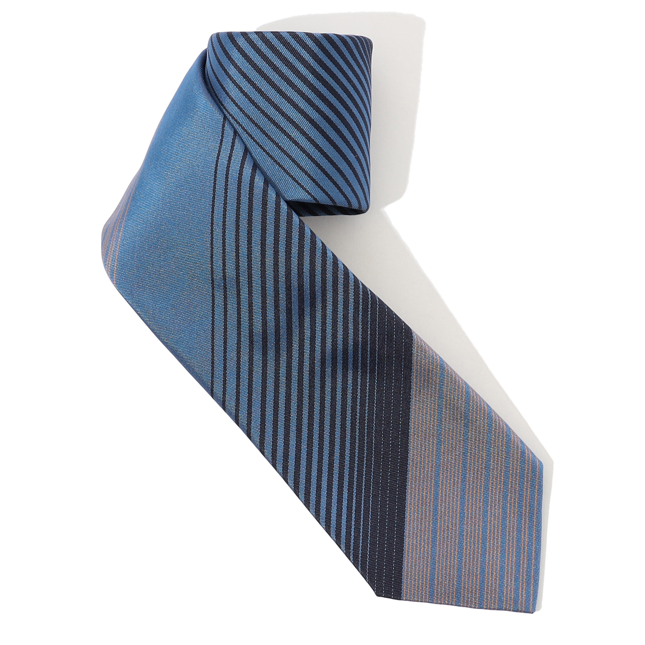 FRANCO BASSI シルク レジメンタルストライプネクタイ