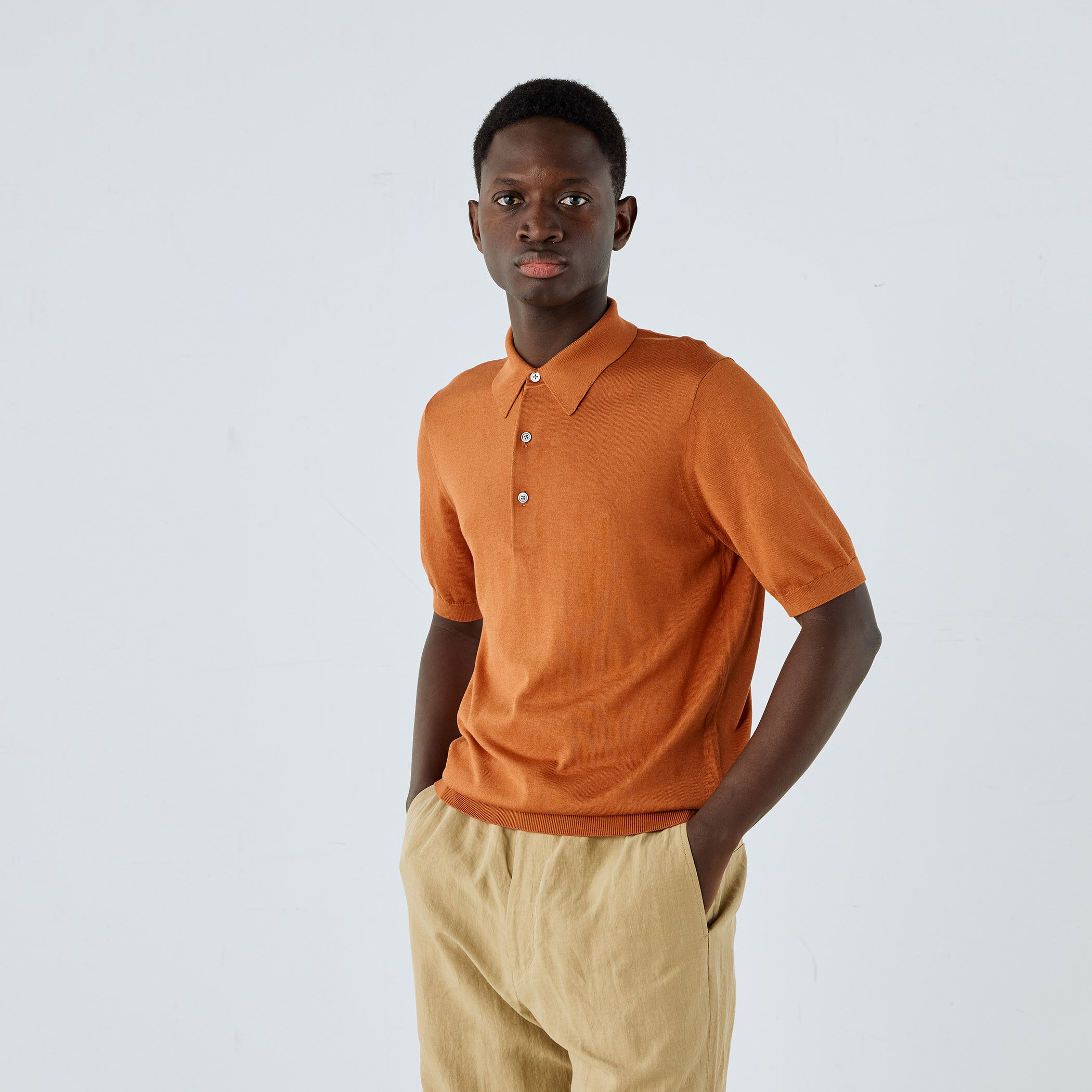 シルクコットン ニットポロシャツ SESIA｜トゥモローランド 公式通販