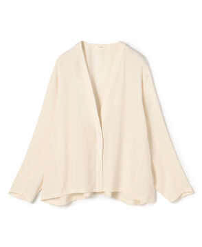 ジャージーライクジョーゼット カラーレスジャケット